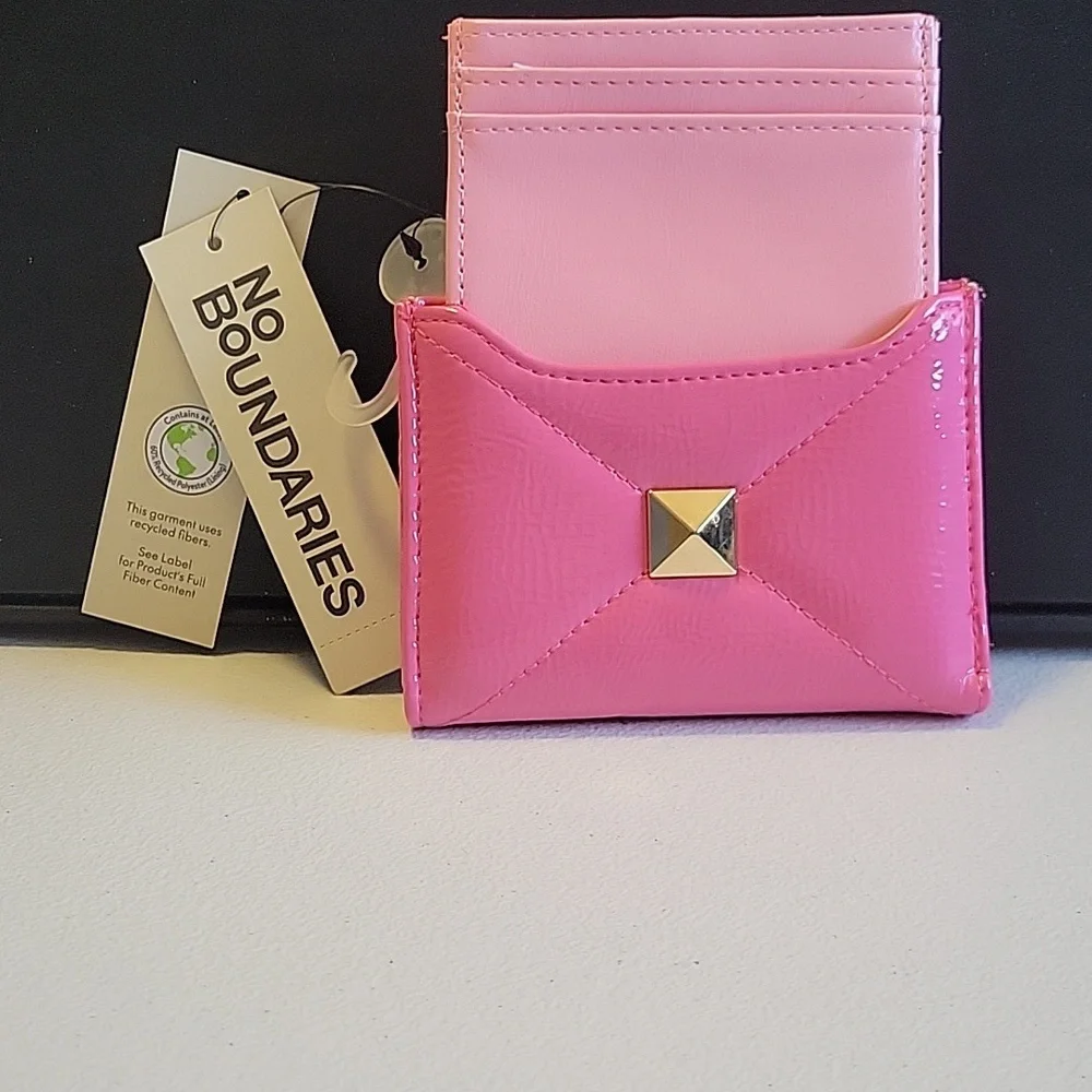 No Boundaries Vibrant Pink Wallet with Gold Accent B2
